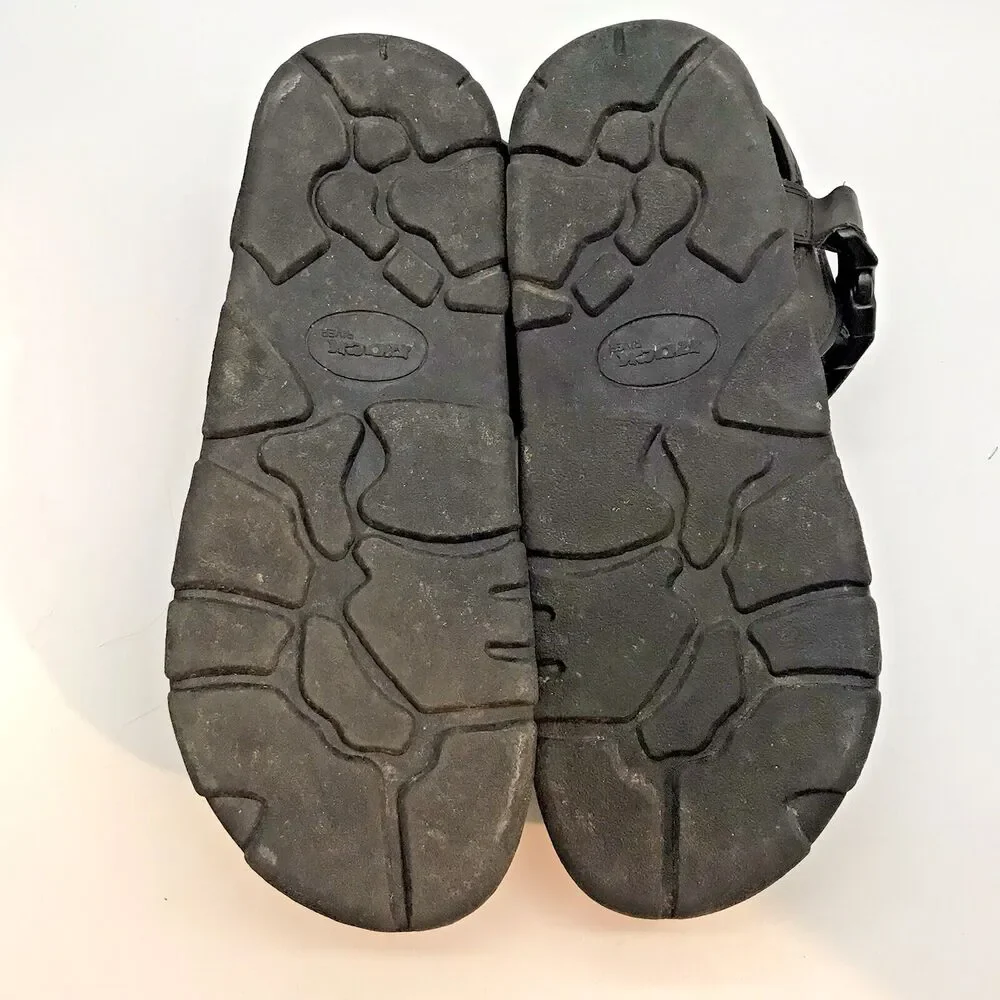 Rock River Sports Sandals Men's 13 Brown Faux Leather Hook & Loop Hiking Shoes